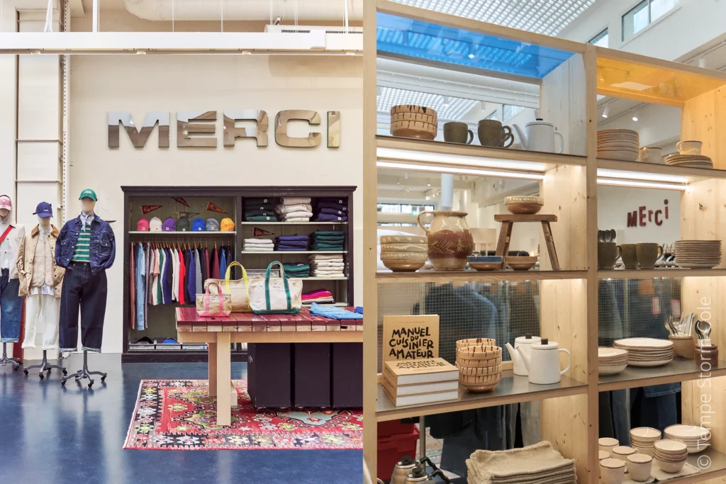 Boutique Merci #2, 19 rue de Richelieu à Paris – projet lumière par David Roger - Studio Fil Rouge, photographie © Tempe Storm Cole